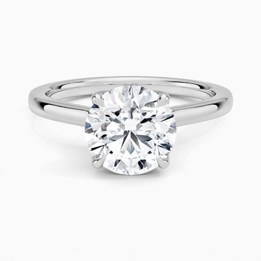 Elodie Cathedral Solitaire Ring in Platinum