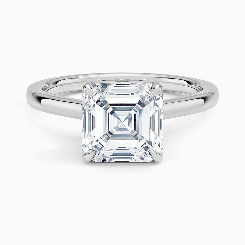 Elodie Cathedral Solitaire Ring in Platinum
