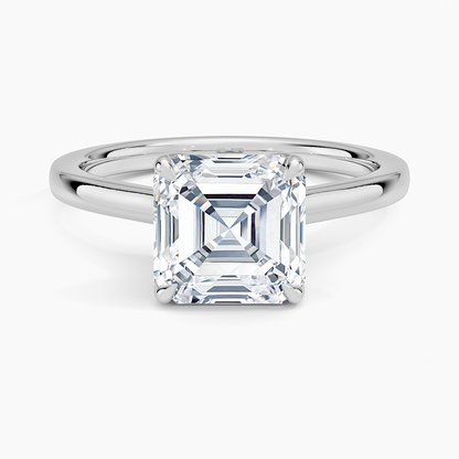 Elodie Cathedral Solitaire Ring in Platinum