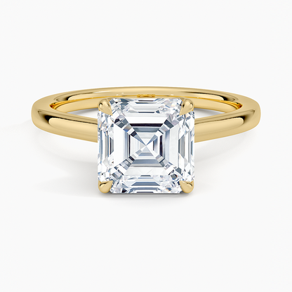 Elodie Cathedral Solitaire Ring in Platinum