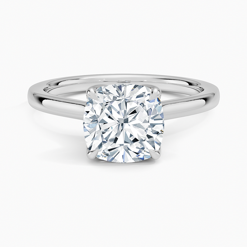 Elodie Cathedral Solitaire Ring in Platinum