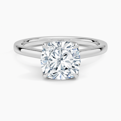Elodie Cathedral Solitaire Ring in Platinum