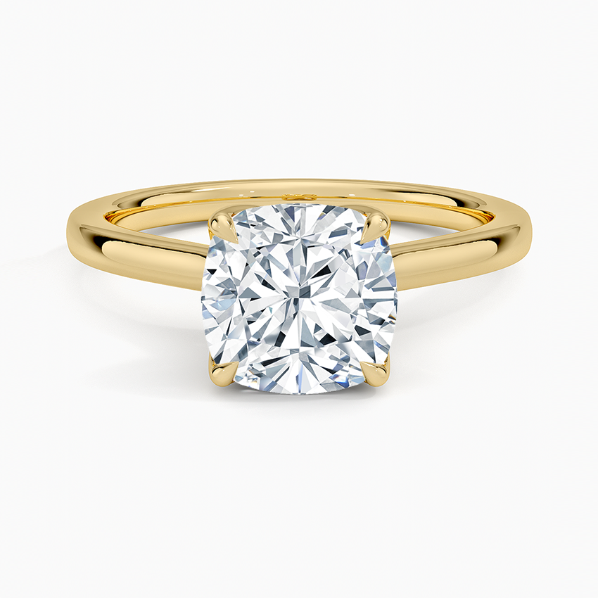 Elodie Cathedral Solitaire Ring in Platinum