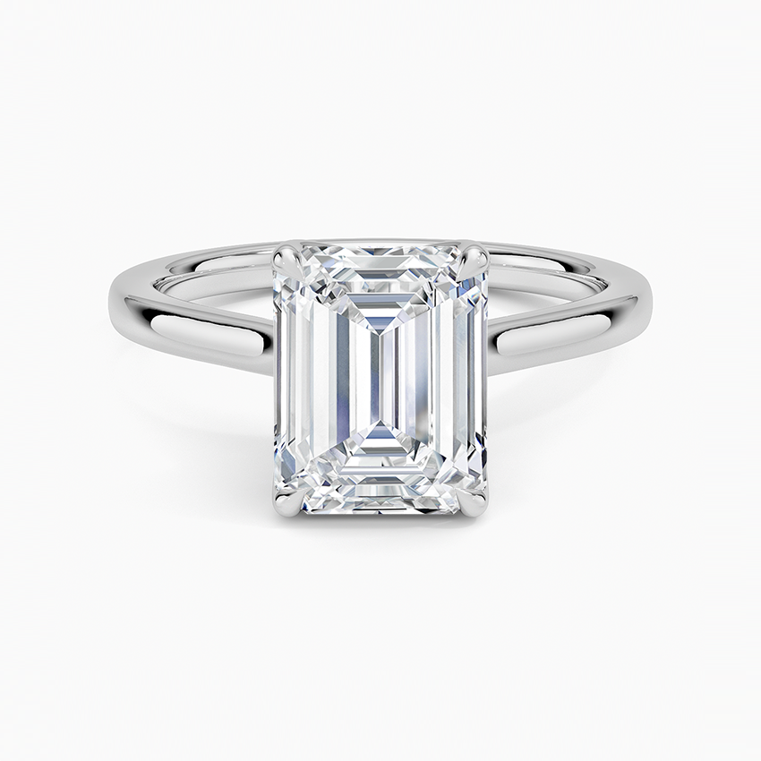 Elodie Cathedral Solitaire Ring in Platinum