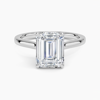 Elodie Cathedral Solitaire Ring in Platinum