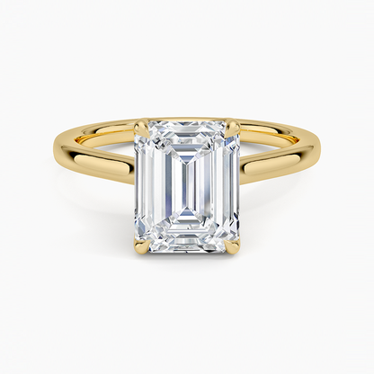 Elodie Cathedral Solitaire Ring in Platinum