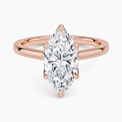 Elodie Cathedral Solitaire Ring in Platinum