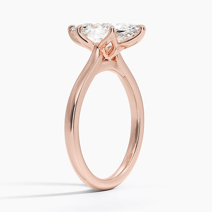 Elodie Cathedral Solitaire Ring in Platinum
