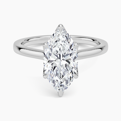 Elodie Cathedral Solitaire Ring in Platinum