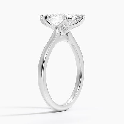 Elodie Cathedral Solitaire Ring in Platinum