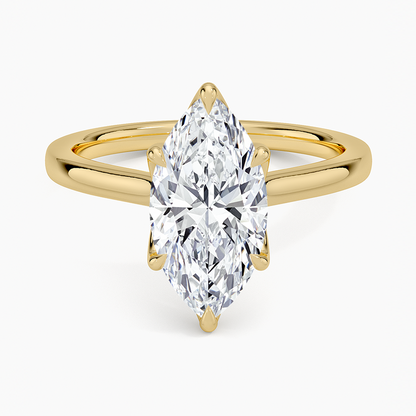 Elodie Cathedral Solitaire Ring in Platinum