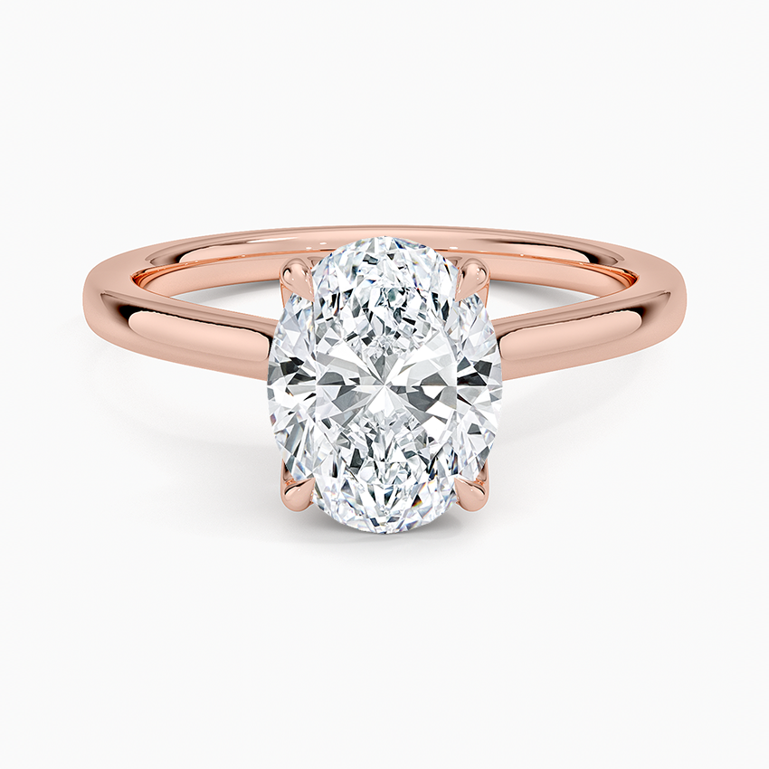 Elodie Cathedral Solitaire Ring in Platinum