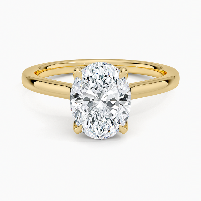 Elodie Cathedral Solitaire Ring in Platinum