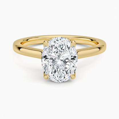 Elodie Cathedral Solitaire Ring in Platinum