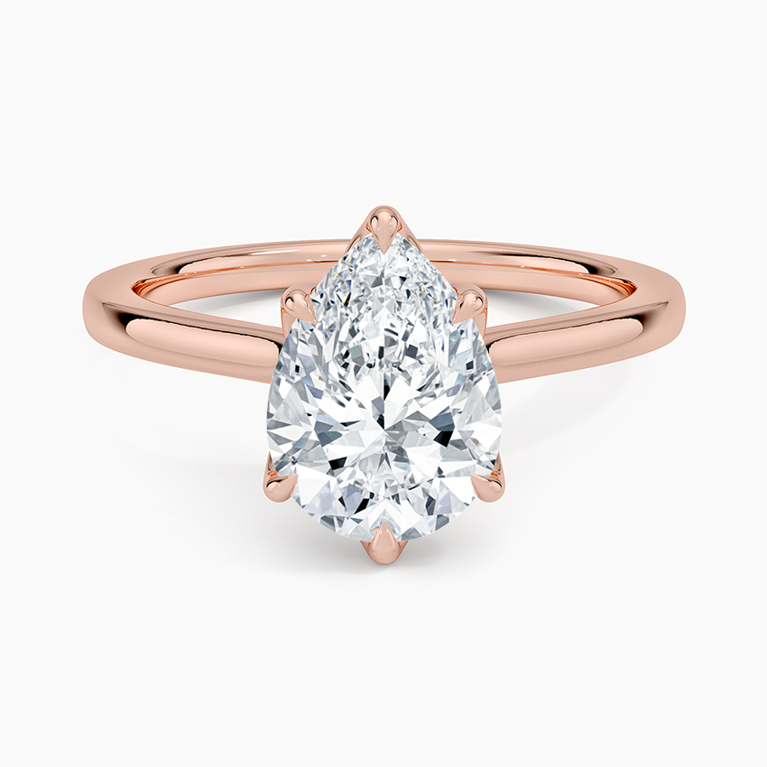 Elodie Cathedral Solitaire Ring in Platinum