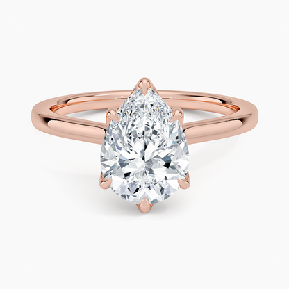Elodie Cathedral Solitaire Ring in Platinum