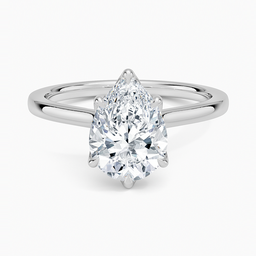 Elodie Cathedral Solitaire Ring in Platinum