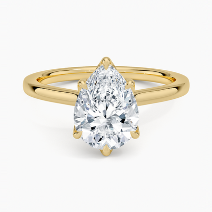 Elodie Cathedral Solitaire Ring in Platinum
