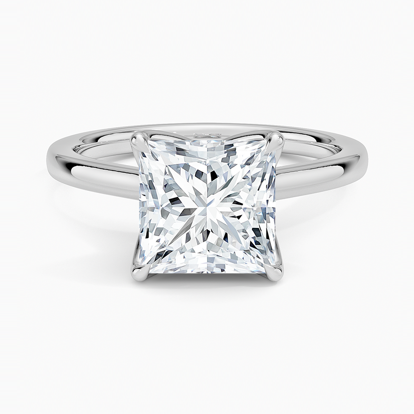Elodie Cathedral Solitaire Ring in Platinum