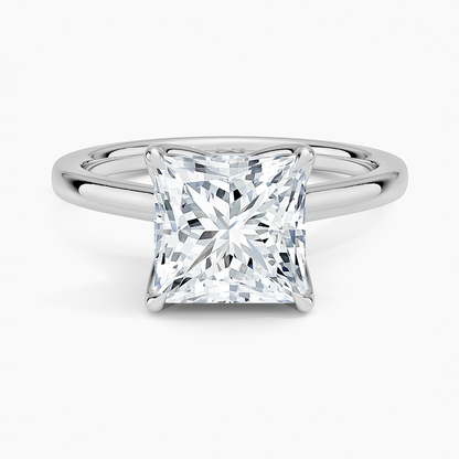 Elodie Cathedral Solitaire Ring in Platinum