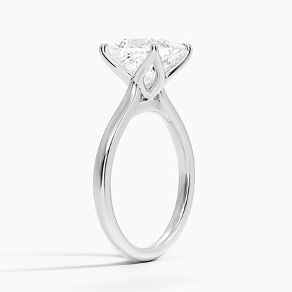 Elodie Cathedral Solitaire Ring in Platinum
