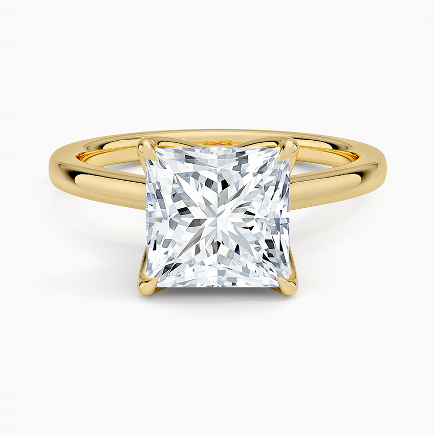Elodie Cathedral Solitaire Ring in Platinum