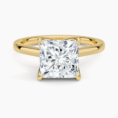 Elodie Cathedral Solitaire Ring in Platinum
