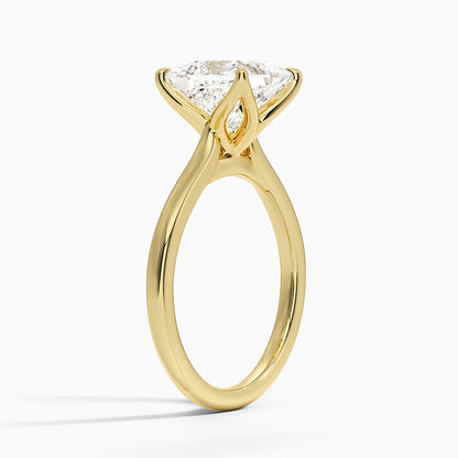 Elodie Cathedral Solitaire Ring in Platinum