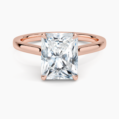 Elodie Cathedral Solitaire Ring in Platinum