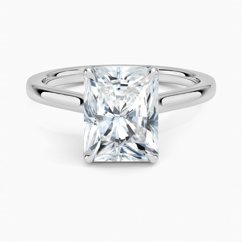 Elodie Cathedral Solitaire Ring in Platinum