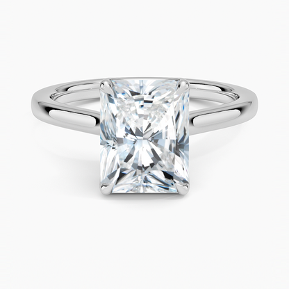 Elodie Cathedral Solitaire Ring in Platinum