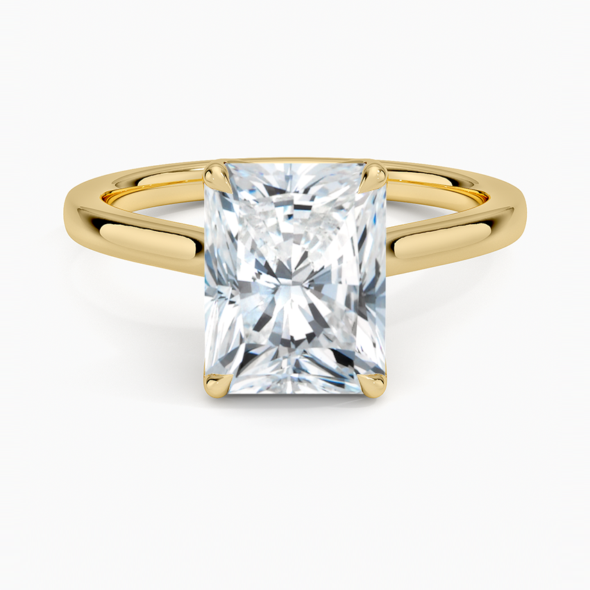 Elodie Cathedral Solitaire Ring in Platinum