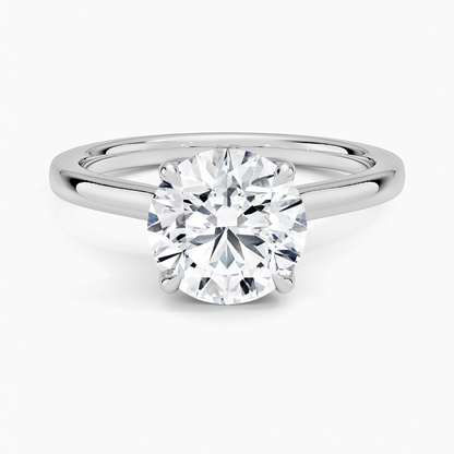 Elodie Cathedral Solitaire Ring in Platinum