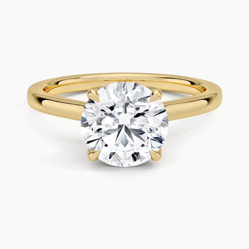 Elodie Cathedral Solitaire Ring in Platinum