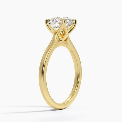 Elodie Cathedral Solitaire Ring in Platinum