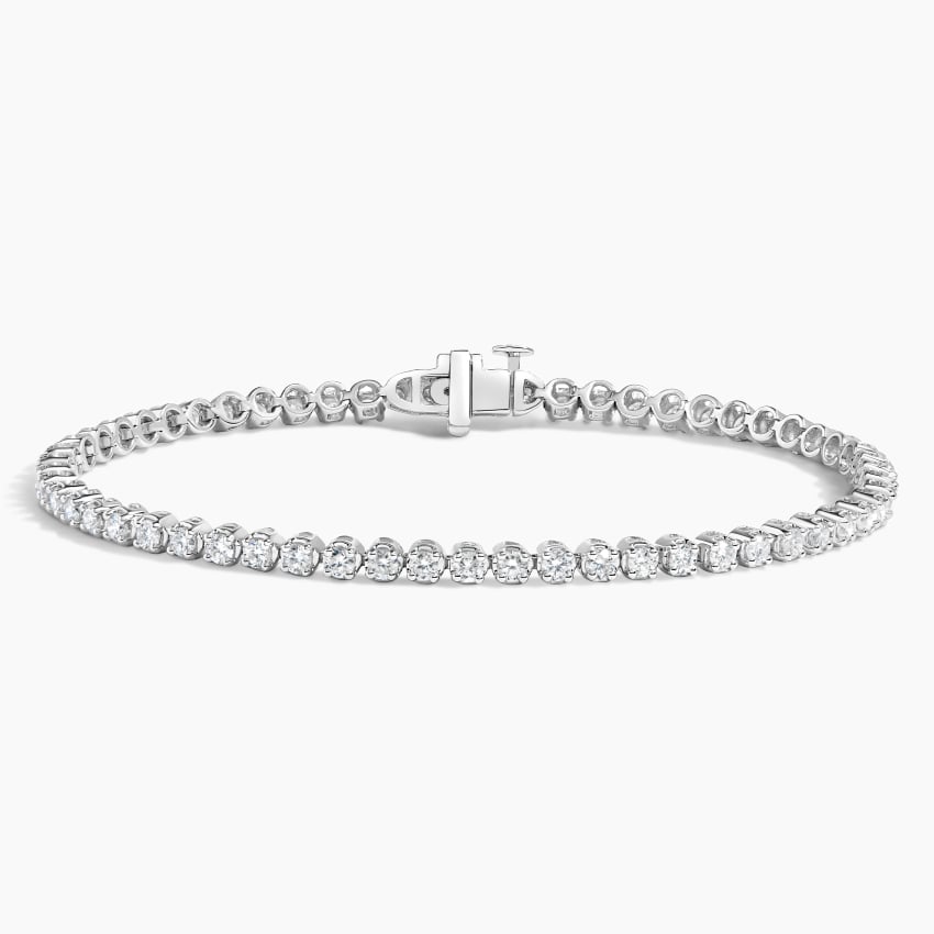 Round Cut Diamond Tennis Bracelet in 14K Gold | Classic Lab Grown Diamond Bracelet for Women