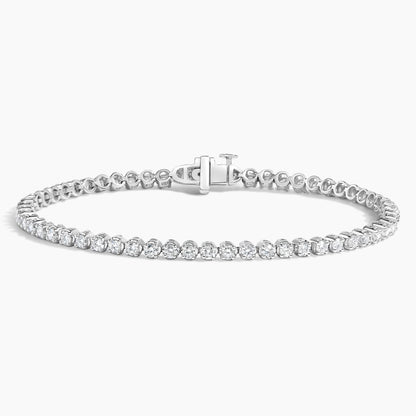 Round Cut Diamond Tennis Bracelet in 14K Gold | Classic Lab Grown Diamond Bracelet for Women