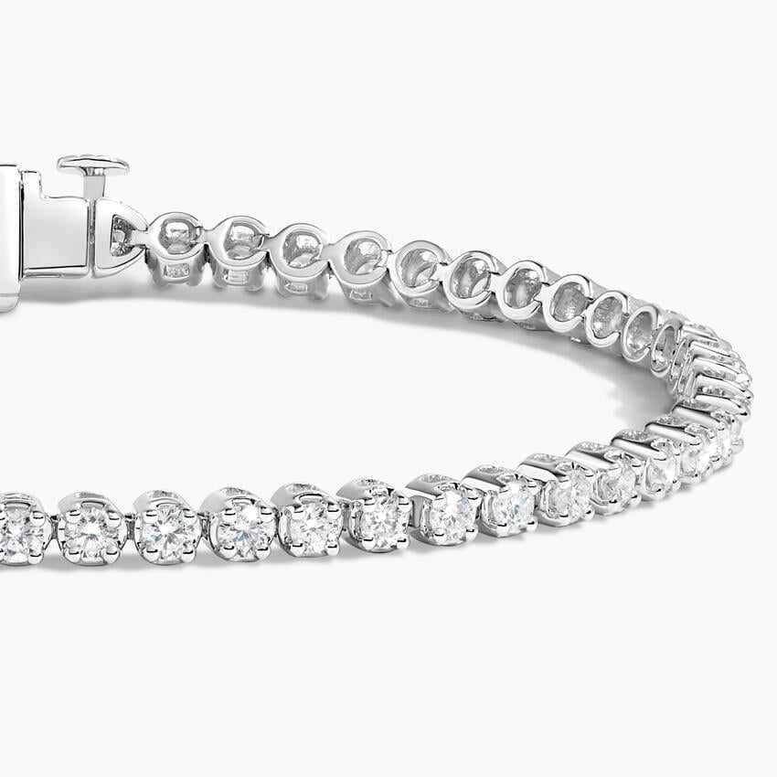 Round Cut Diamond Tennis Bracelet in 14K Gold | Classic Lab Grown Diamond Bracelet for Women