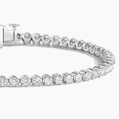 Round Cut Diamond Tennis Bracelet in 14K Gold | Classic Lab Grown Diamond Bracelet for Women