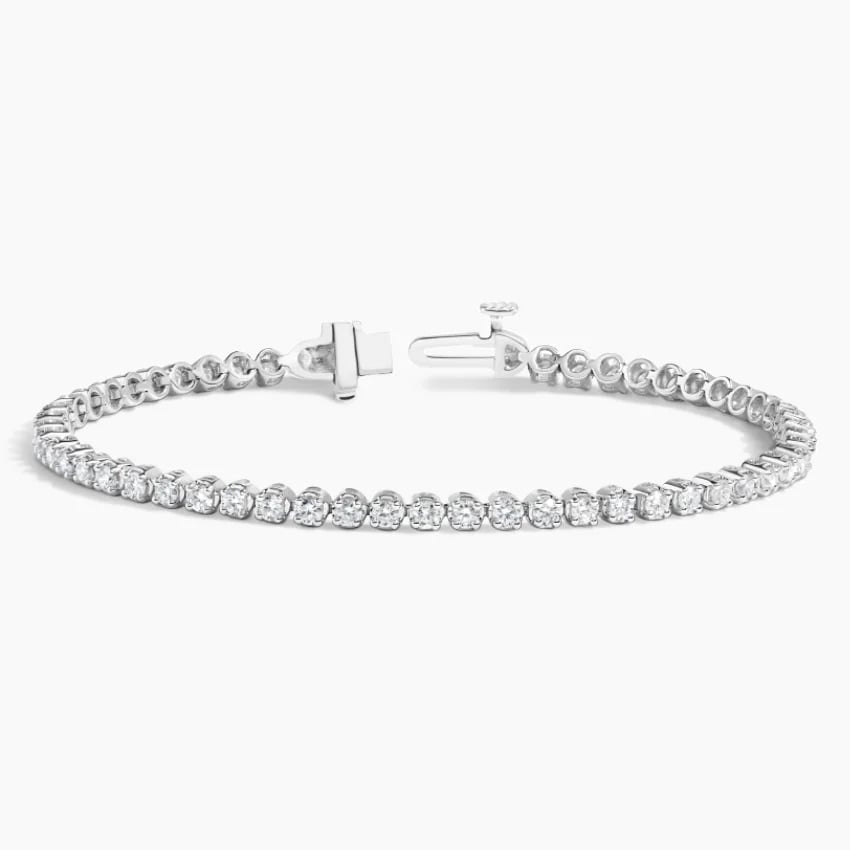 Round Cut Diamond Tennis Bracelet in 14K Gold | Classic Lab Grown Diamond Bracelet for Women