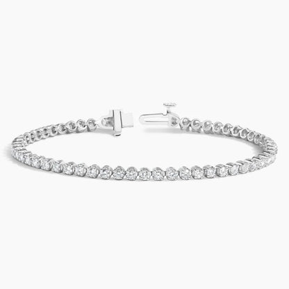 Round Cut Diamond Tennis Bracelet in 14K Gold | Classic Lab Grown Diamond Bracelet for Women