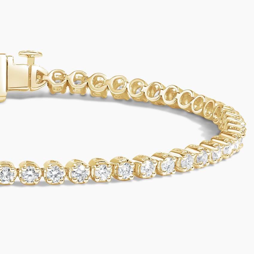 Round Cut Diamond Tennis Bracelet in 14K Gold | Classic Lab Grown Diamond Bracelet for Women