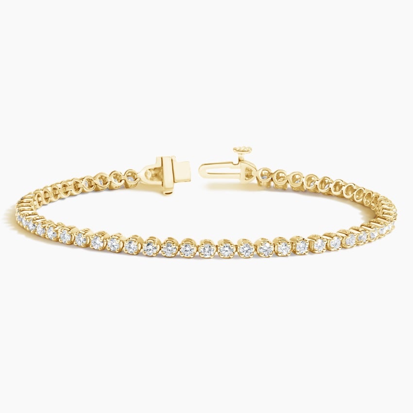 Round Cut Diamond Tennis Bracelet in 14K Gold | Classic Lab Grown Diamond Bracelet for Women