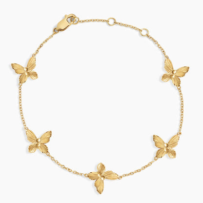 Butterfly Diamond Station Bracelet